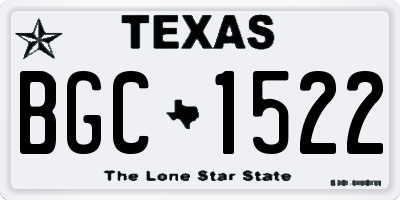 TX license plate BGC1522