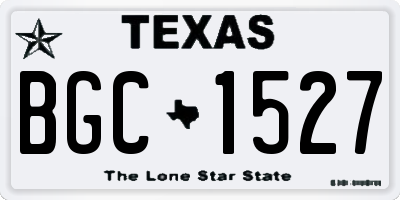 TX license plate BGC1527