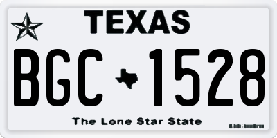 TX license plate BGC1528