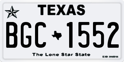 TX license plate BGC1552