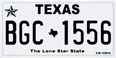 TX license plate BGC1556