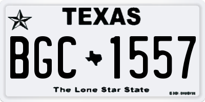 TX license plate BGC1557