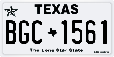 TX license plate BGC1561