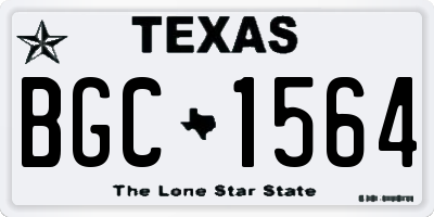 TX license plate BGC1564
