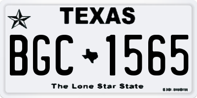 TX license plate BGC1565