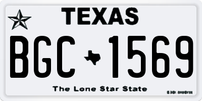 TX license plate BGC1569