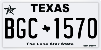 TX license plate BGC1570