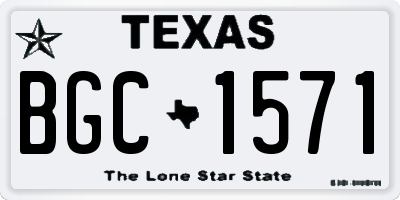 TX license plate BGC1571