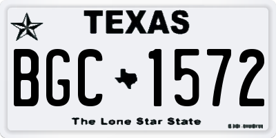TX license plate BGC1572