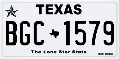 TX license plate BGC1579