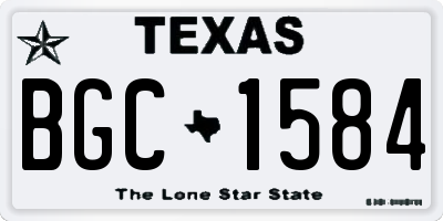 TX license plate BGC1584