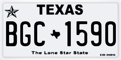 TX license plate BGC1590