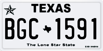 TX license plate BGC1591