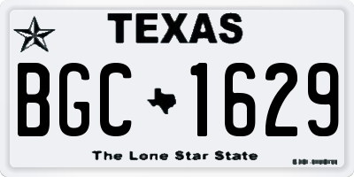 TX license plate BGC1629