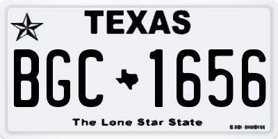 TX license plate BGC1656