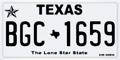 TX license plate BGC1659
