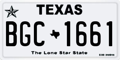 TX license plate BGC1661