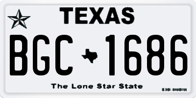 TX license plate BGC1686