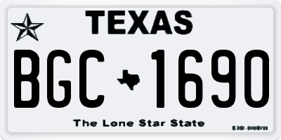 TX license plate BGC1690