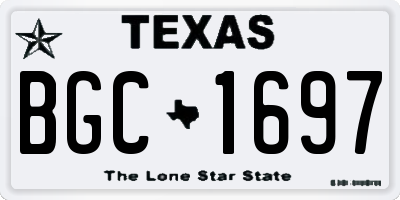 TX license plate BGC1697