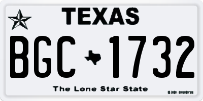 TX license plate BGC1732