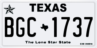 TX license plate BGC1737