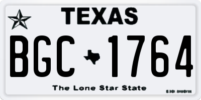 TX license plate BGC1764