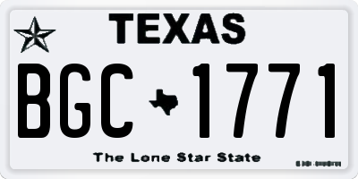 TX license plate BGC1771
