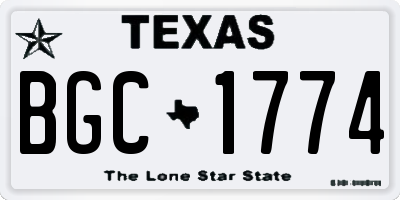 TX license plate BGC1774