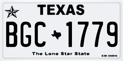 TX license plate BGC1779