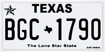 TX license plate BGC1790