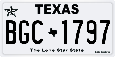 TX license plate BGC1797