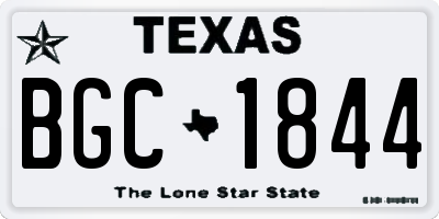 TX license plate BGC1844