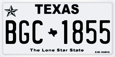 TX license plate BGC1855