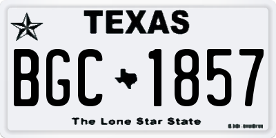 TX license plate BGC1857