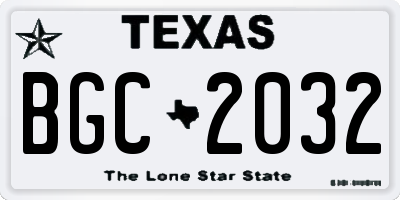 TX license plate BGC2032