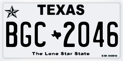 TX license plate BGC2046