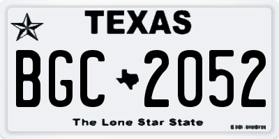 TX license plate BGC2052