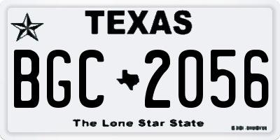 TX license plate BGC2056