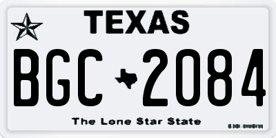 TX license plate BGC2084