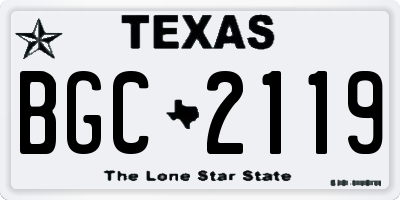TX license plate BGC2119