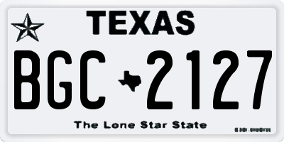 TX license plate BGC2127
