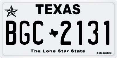TX license plate BGC2131