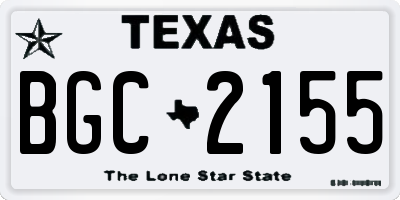 TX license plate BGC2155