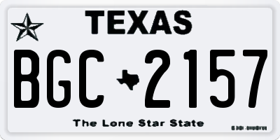 TX license plate BGC2157