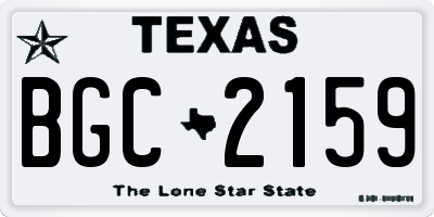 TX license plate BGC2159