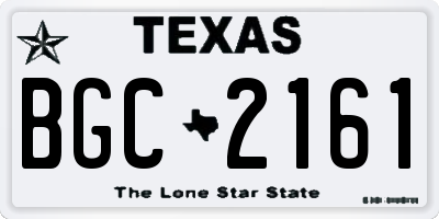 TX license plate BGC2161