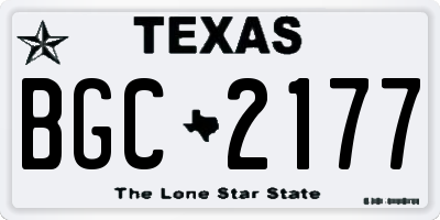 TX license plate BGC2177