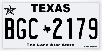 TX license plate BGC2179