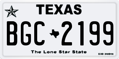 TX license plate BGC2199